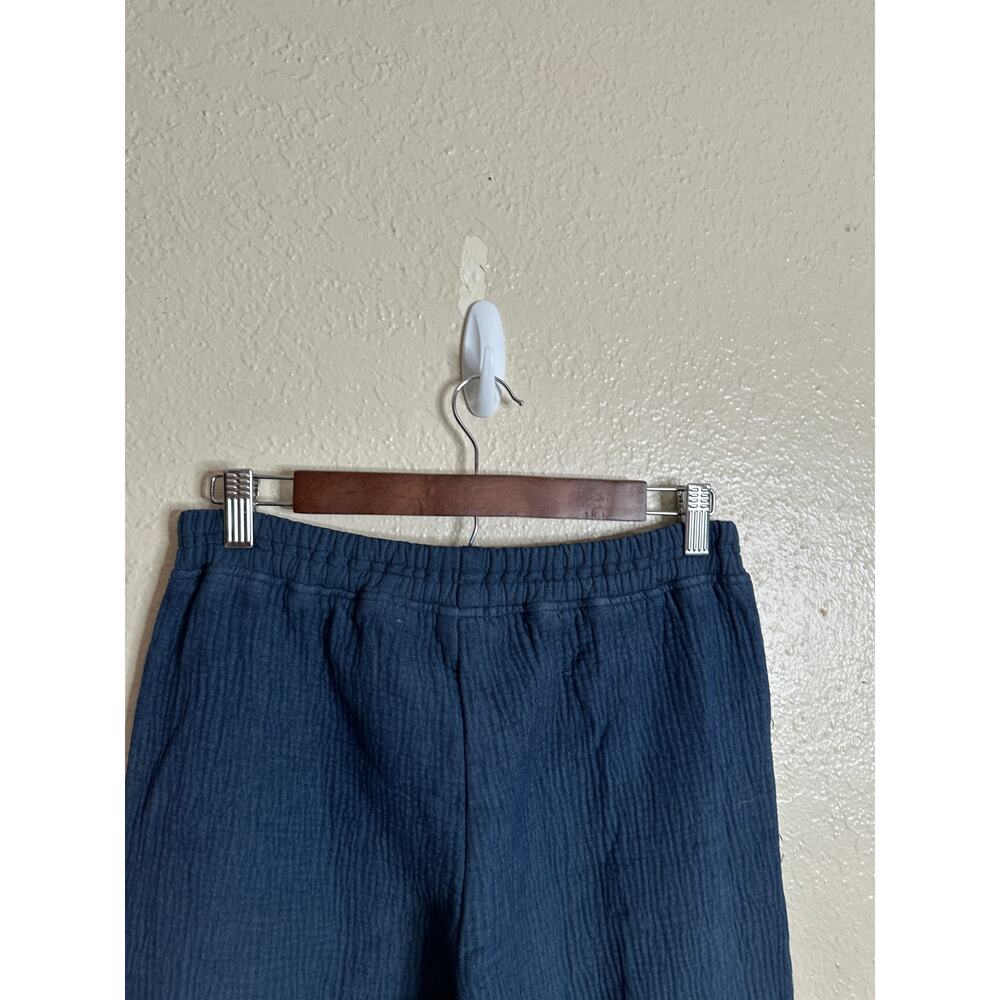 Black Crane Quilted Textured Relaxed Pants Navy Womans XS - Picture 7 of 12